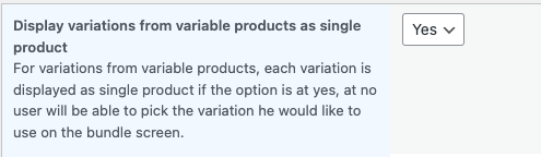 variable product option